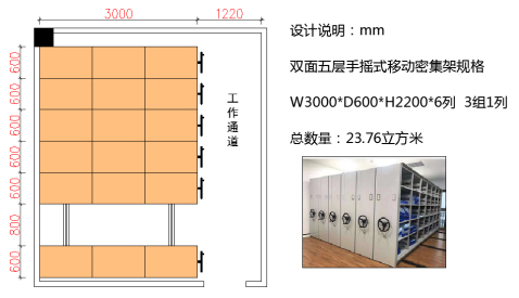 移動(dòng)密集架房間平面圖1 移動(dòng)密集架房間平面圖1